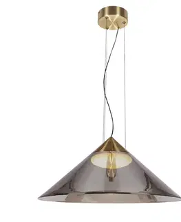 Lampa wisząca Presto 50 szklana z dymionym kloszem nad stół do salonu GX53