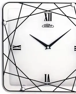 Nástenné hodiny PRIM, 3055.00 - biela, 28cm