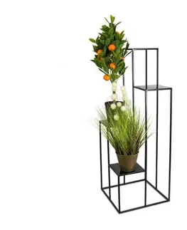 HowHomely Stojan na kvety 110x40 cm čierna 10-1538