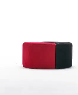 Taburet Alis Puf Red and Black