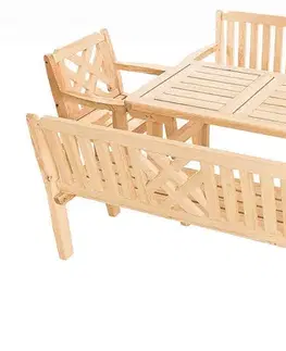 DEOKORK Masívne záhradná zostava z borovice ROMANTIC 1+2+2 (32 mm) - rôzne dĺžky 180 cm