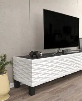 TV stolík Lerze - White, Black