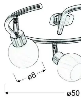 Špirálová stropná lampa 3X40W G9 saténový chróm ALABASTER