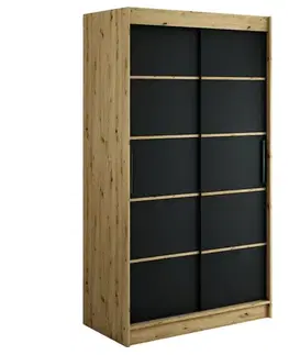Skriňa Halifax V1 120 Dub Artisan/čierna