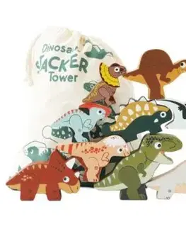 Drevené stohovacie Zvieratká Dinosaury - LE TOY VAN