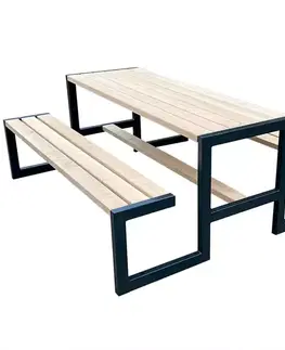 Záhradný komplet Picknick Grande prírodné drevo
