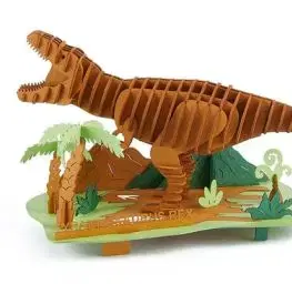 Farebné 3D puzzle T-Rex ostrov