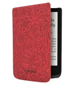 PocketBook HPUC-632-R-F puzdro Shell red flowers, červené - PocketBook