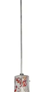Stropná lampa fľaša závesná 1x60 biela/strieborná