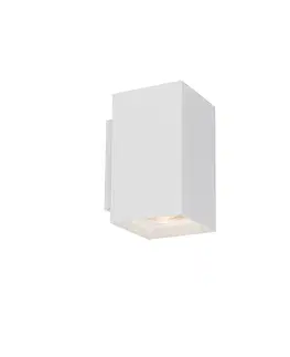 Moderná nástenná lampa biela štvorcová 2-svetlo - Sandy