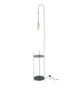 Čierno-zelená stojaca lampa Walk