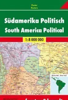 Južná Amerika nást.mapa 1:8 mil.,lamino+lišta