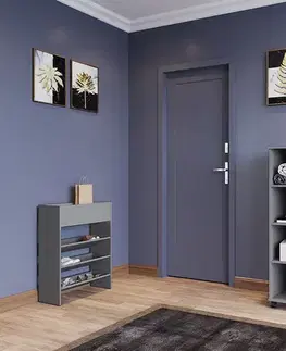 NABBI Suter S2 botník so zásuvkou antracit