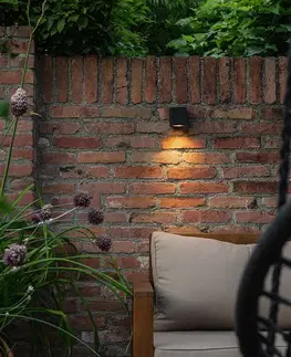 Inteligentné vonkajšie nástenné svietidlo čierne IP65 vrátane Wifi GU10 50mm - Baleno