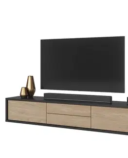 LANNY TV stolík 39, antracit / dub