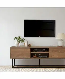 Televízny stolík Rodez Walnut and Black I, M