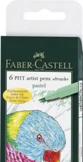 Popisovač Faber-Castell Pitt Artist Pen Brush pastelové farby 6 ks