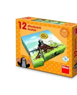Drevené kocky Krtkov rok 12 Dino