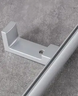 Dekoria Kovový nástenný držiak na stropnú lištu Premium silver - sada, 2,6/2,3 x 8,3/8,1 x 3,7/3,3 cm