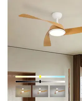 ZE - LED stropný látor AERYS LED/24W/230V Wi-Fi Tuya biela/dub + diaľkové ovládanie ZEV043