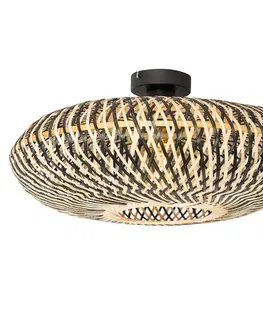 Orientálne stropné svietidlo čierny bambus 50 cm - Ostrava