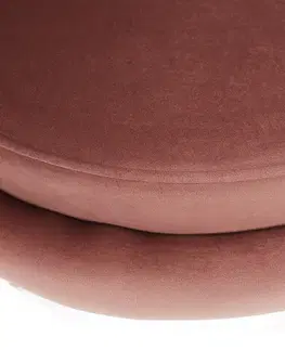 KONDELA Noblin kreslo ružová (Velvet) / zlatá