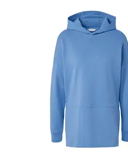 Dlhá mikina s kapucňou, svetlomodrá