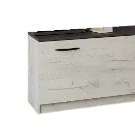REMO II skrinka na topánky, craft biely / grafit