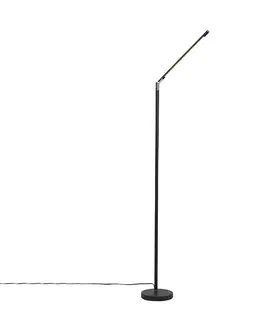 Moderná stojaca lampa čierna vrátane LED s dotykovým stmievačom - Berdien