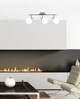 Stropná lampa Ghost saténová 3x40W tienidlo G9 biela