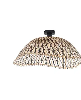 Art Deco stropné svietidlo čierne bambusové 60 cm - Alka