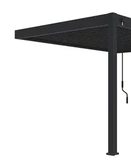 Záhradná hliníková pergola do steny 4x3 m (antracit)