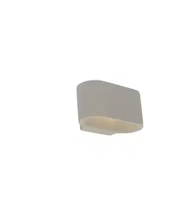 Inteligentné oválne nástenné svietidlo betónové vrátane Zigbee G9 - Arles
