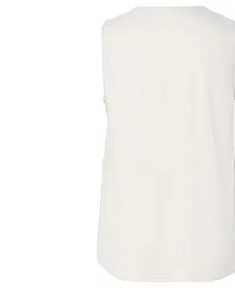 Bezrukávová ľanová blúzka, krémová