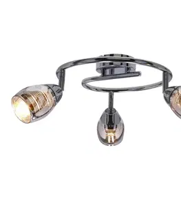 Nástenná špirálová lampa 3X10W E14 LED chróm MILTON