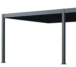 DEOKORK Záhradná hliníková pergola do steny 8x4 m (antracit)