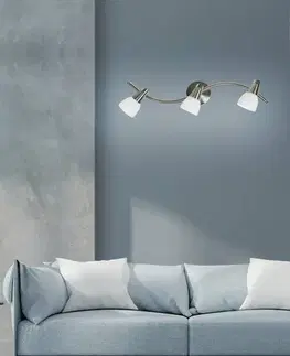 Nástenná lampa 3X40W G9 nikel chróm biela SELIA