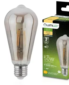 Žiarovka LED ST64 filament 6W E27 2200K SMOKEY