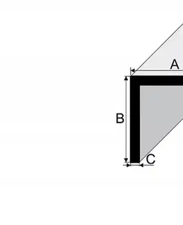 Rohový profil rovnoramenný Stříbro E01 tl. 2 mm