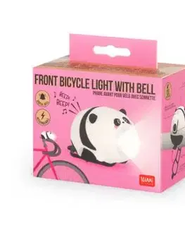 Legami Nabíjateľné predné svetlo na bicykel s klaxónom Panda BIKEAHOLIC