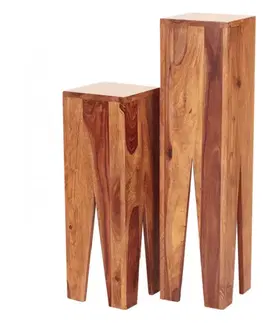Odkladacie stolíky Kali 2ks indický masív palisander