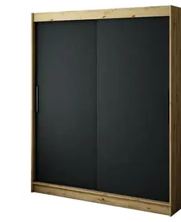 Skriňa Halifax T 180 Dub Artisan/čierna