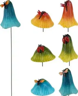 Kinekus Dekorácia zapichovacia hríb s hmyzom 70cm, plast/kov