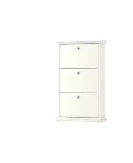 KONDELA Paris 70309 botník (skrinka na topánky) biela