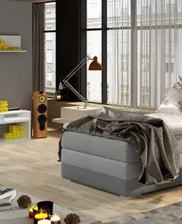 Luxusná posteľ BONAMI šedá 2 ľavá