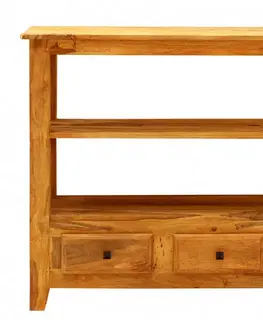 TV stolík, alebo konzolový stolík Jali 90x90x35 z indického masívu palisander