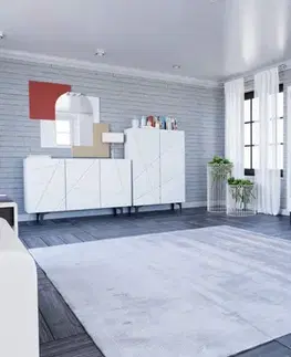 FANCY TV stolík, biely