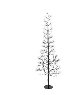 Vianočná stojaca lampa Čierny strom 150 cm vrátane LED s časovačom IP44 - Caspar