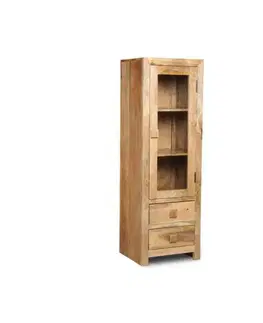 Vitrína Hina 60x180x45 z mangového dreva
