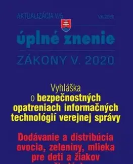 Zákony 2020 V aktualizácia V 5 - štátna služba, informačné technológie verejnej správy